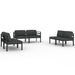 Set mobilier de grădină cu perne, 6 piese, antracit, aluminiu - WALTI WALTI