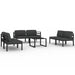 Set mobilier de grădină cu perne, 7 piese, antracit, aluminiu - WALTI WALTI