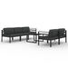 Set mobilier de grădină cu perne, 6 piese, antracit, aluminiu - WALTI WALTI