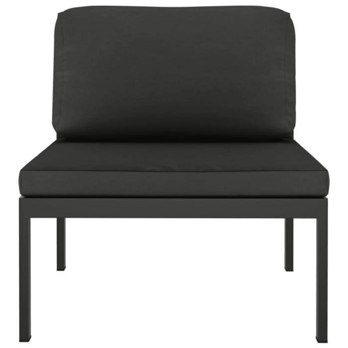 Set mobilier de grădină cu perne, 6 piese, antracit, aluminiu - WALTI WALTI