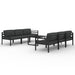 Set mobilier de grădină cu perne, 7 piese, antracit, aluminiu - WALTI WALTI