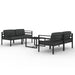 Set mobilier de grădină cu perne, 5 piese, antracit, aluminiu - WALTI WALTI