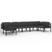 Set mobilier de grădină cu perne, 7 piese, antracit, aluminiu - WALTI WALTI
