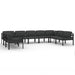 Set mobilier de grădină cu perne, 9 piese, antracit, aluminiu - WALTI WALTI