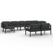 Set mobilier de grădină cu perne, 9 piese, antracit, aluminiu - WALTI WALTI