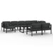 Set mobilier de grădină cu perne, 10 piese, antracit, aluminiu - WALTI WALTI