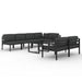 Set mobilier de grădină cu perne, 8 piese, antracit, aluminiu - WALTI WALTI