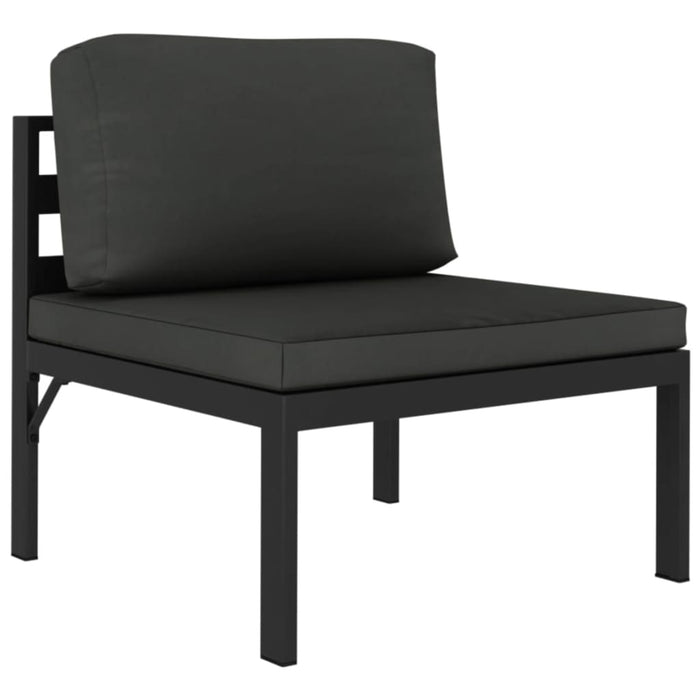 Set mobilier de grădină cu perne, 9 piese, antracit, aluminiu - WALTI WALTI
