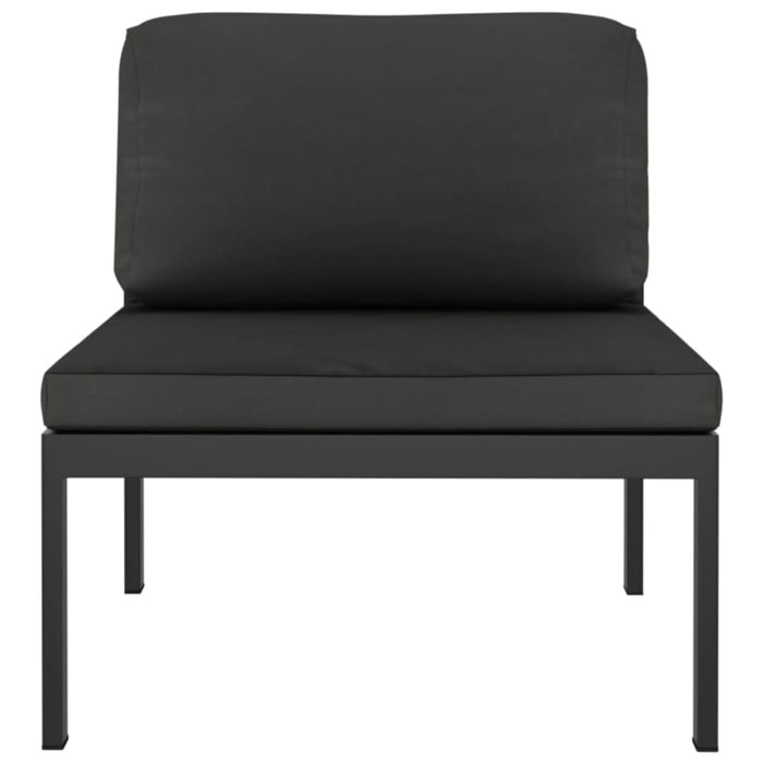 Set mobilier de grădină cu perne, 9 piese, antracit, aluminiu - WALTI WALTI