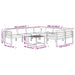 Set mobilier de grădină cu perne, 9 piese, antracit, aluminiu - WALTI WALTI