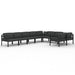 Set mobilier de grădină cu perne, 9 piese, antracit, aluminiu - WALTI WALTI