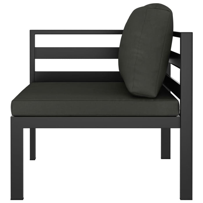 Set mobilier de grădină cu perne, 9 piese, antracit, aluminiu - WALTI WALTI