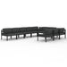 Set mobilier de grădină cu perne, 10 piese, antracit, aluminiu - WALTI WALTI