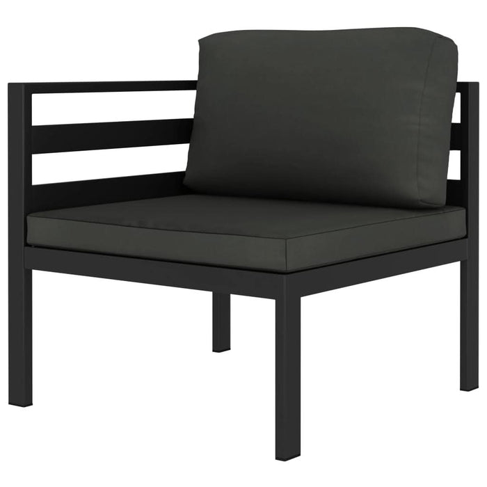 Set mobilier de grădină cu perne, 10 piese, antracit, aluminiu - WALTI WALTI
