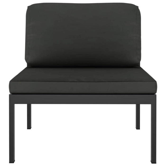 Set mobilier de grădină cu perne, 10 piese, antracit, aluminiu - WALTI WALTI