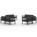 Set mobilier de grădină cu perne, 8 piese, antracit, aluminiu - WALTI WALTI