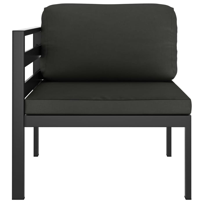 Set mobilier de grădină cu perne, 8 piese, antracit, aluminiu - WALTI WALTI