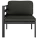 Set mobilier de grădină cu perne, 8 piese, antracit, aluminiu - WALTI WALTI