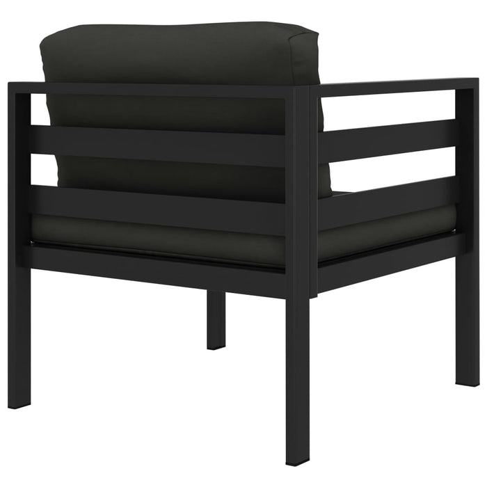 Set mobilier de grădină cu perne, 8 piese, antracit, aluminiu - WALTI WALTI