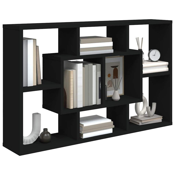Raft de perete, negru, 85x16x52,5 cm, lemn prelucrat WALTI
