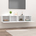 Comode TV, 2 buc., alb, 80x30x30 cm, lemn prelucrat - WALTI WALTI