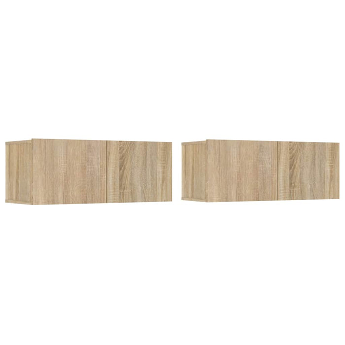 Comode TV, 2 buc., stejar sonoma, 80x30x30 cm, lemn compozit - WALTI WALTI