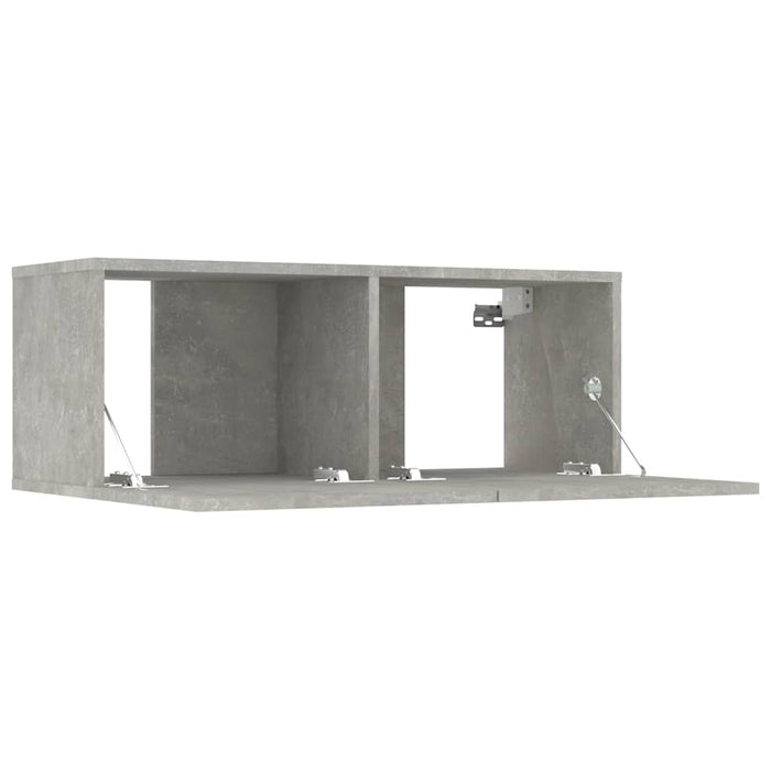 Comode TV, 2 buc., gri beton, 80x30x30 cm, lemn compozit - WALTI WALTI