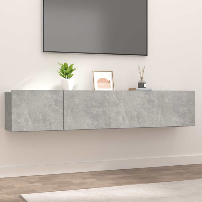 Comode TV, 2 buc., gri beton, 80x30x30 cm, lemn compozit - WALTI WALTI