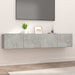 Comode TV, 2 buc., gri beton, 80x30x30 cm, lemn compozit - WALTI WALTI