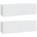 Dulapuri TV de perete 2 buc. alb 100x30x30 cm lemn compozit - WALTI WALTI