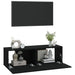 Dulapuri TV de perete 2 buc. negru 100x30x30 cm lemn compozit - WALTI WALTI