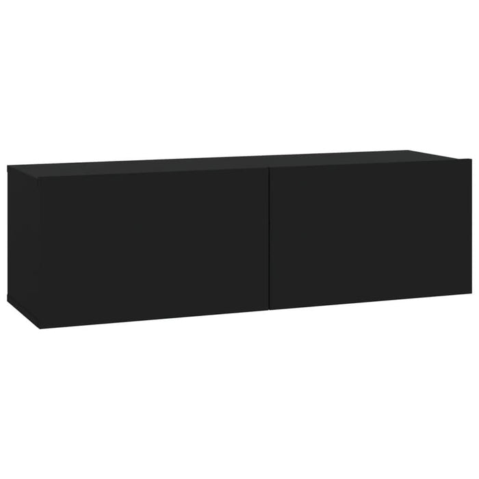 Dulapuri TV de perete 2 buc. negru 100x30x30 cm lemn compozit - WALTI WALTI