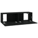 Dulapuri TV de perete 2 buc. negru 100x30x30 cm lemn compozit - WALTI WALTI
