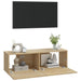 Dulapuri TV de perete 2 buc. stejar 100x30x30 cm lemn compozit - WALTI WALTI