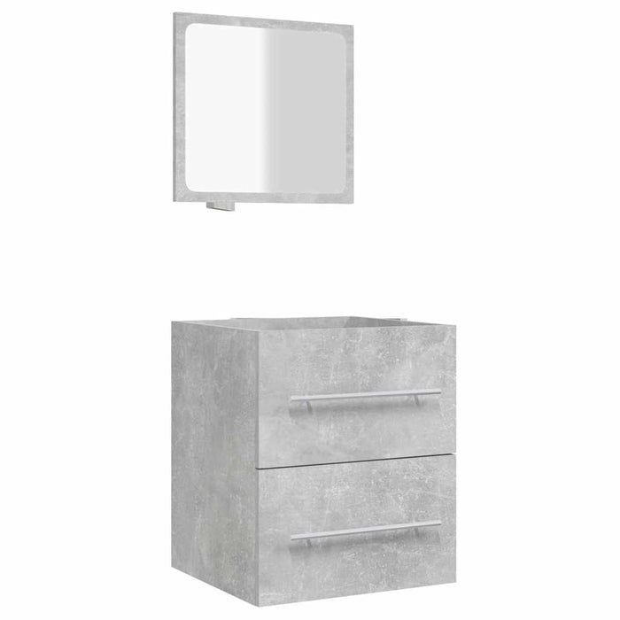 Dulap de baie cu oglindă, gri beton, 41x38,5x48 cm - WALTI WALTI