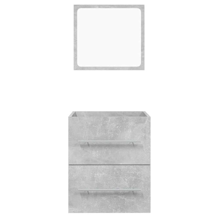 Dulap de baie cu oglindă, gri beton, 41x38,5x48 cm - WALTI WALTI