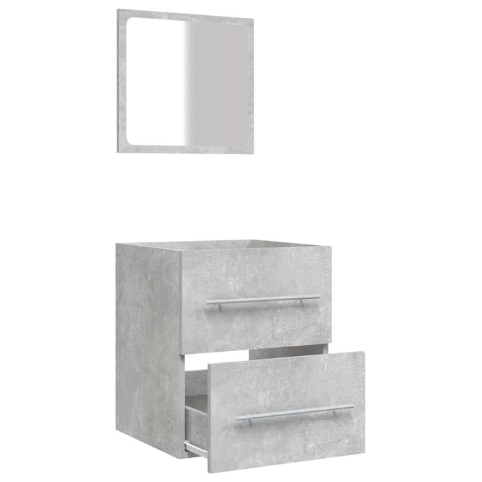 Dulap de baie cu oglindă, gri beton, 41x38,5x48 cm - WALTI WALTI