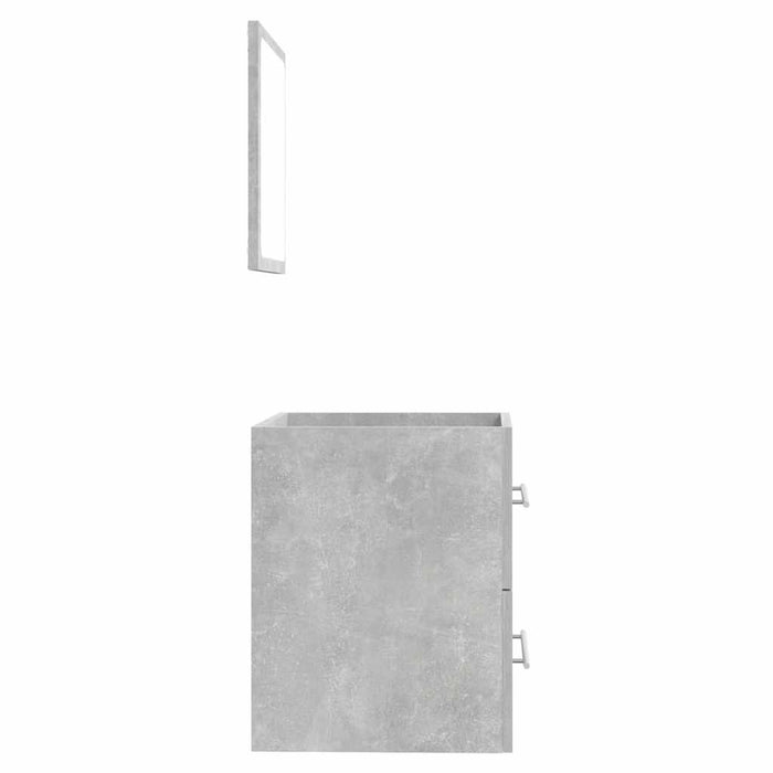 Dulap de baie cu oglindă, gri beton, 41x38,5x48 cm - WALTI WALTI