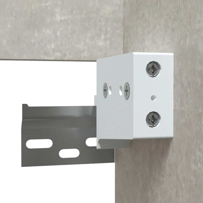 Dulap de baie cu oglindă, gri beton, lemn prelucrat - WALTI WALTI