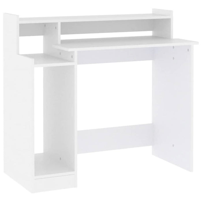 Birou cu lumini LED, alb, 97x90x45 cm lemn compozit - WALTI WALTI