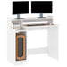 Birou cu lumini LED, alb, 97x90x45 cm lemn compozit - WALTI WALTI