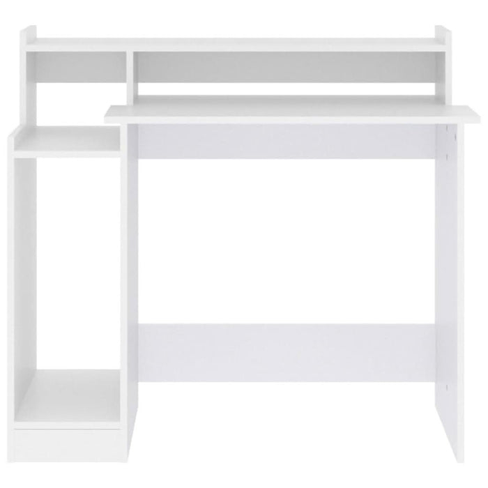 Birou cu lumini LED, alb, 97x90x45 cm lemn compozit - WALTI WALTI