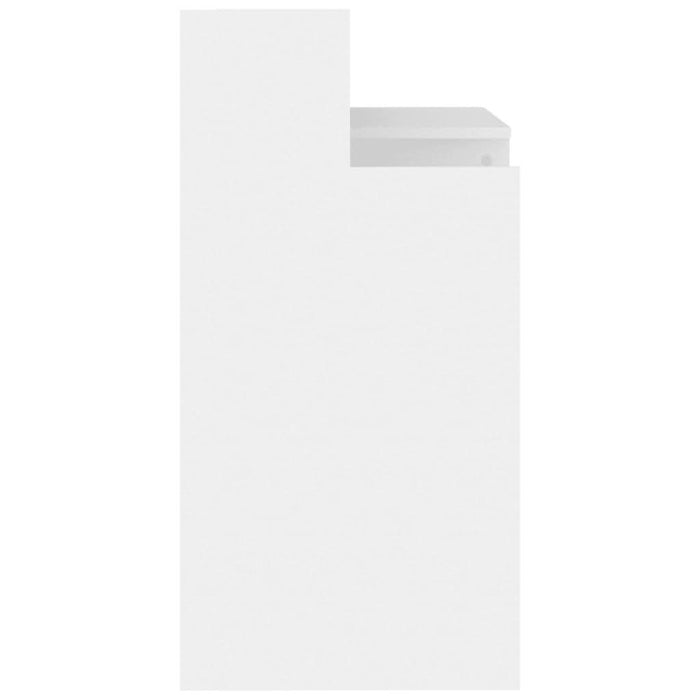 Birou cu lumini LED, alb, 97x90x45 cm lemn compozit - WALTI WALTI