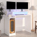 Birou cu lumini LED, alb, 97x90x45 cm lemn compozit - WALTI WALTI