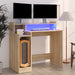 Birou cu lumini LED, stejar sonoma, 97x90x45 cm, lemn compozit - WALTI WALTI