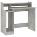 Birou cu lumini LED, gri beton, 97x90x45 cm, lemn compozit - WALTI WALTI