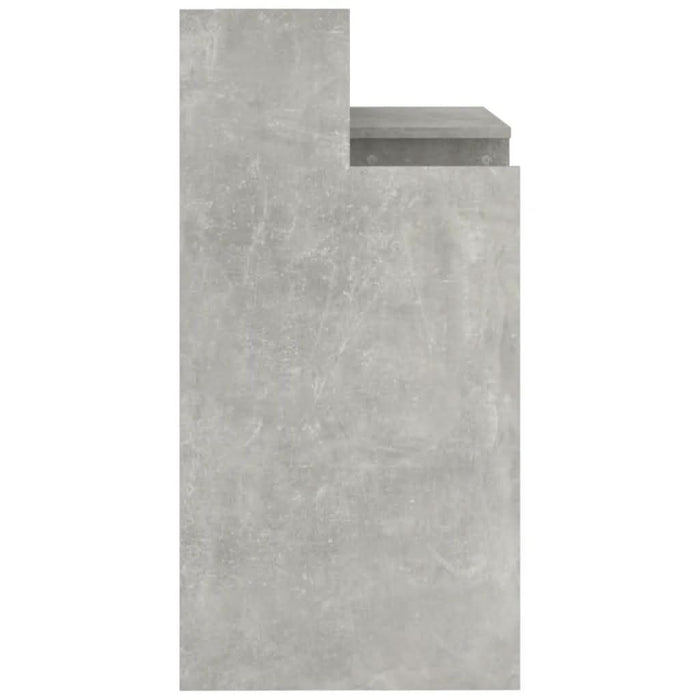 Birou cu lumini LED, gri beton, 97x90x45 cm, lemn compozit - WALTI WALTI
