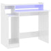 Birou cu lumini LED alb extralucios 97x90x45 cm lemn compozit - WALTI WALTI