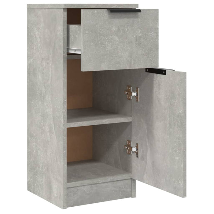 Dulapuri, 2 buc., gri beton, 30x30x70 cm, lemn compozit - WALTI WALTI
