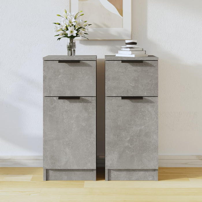 Dulapuri, 2 buc., gri beton, 30x30x70 cm, lemn compozit - WALTI WALTI